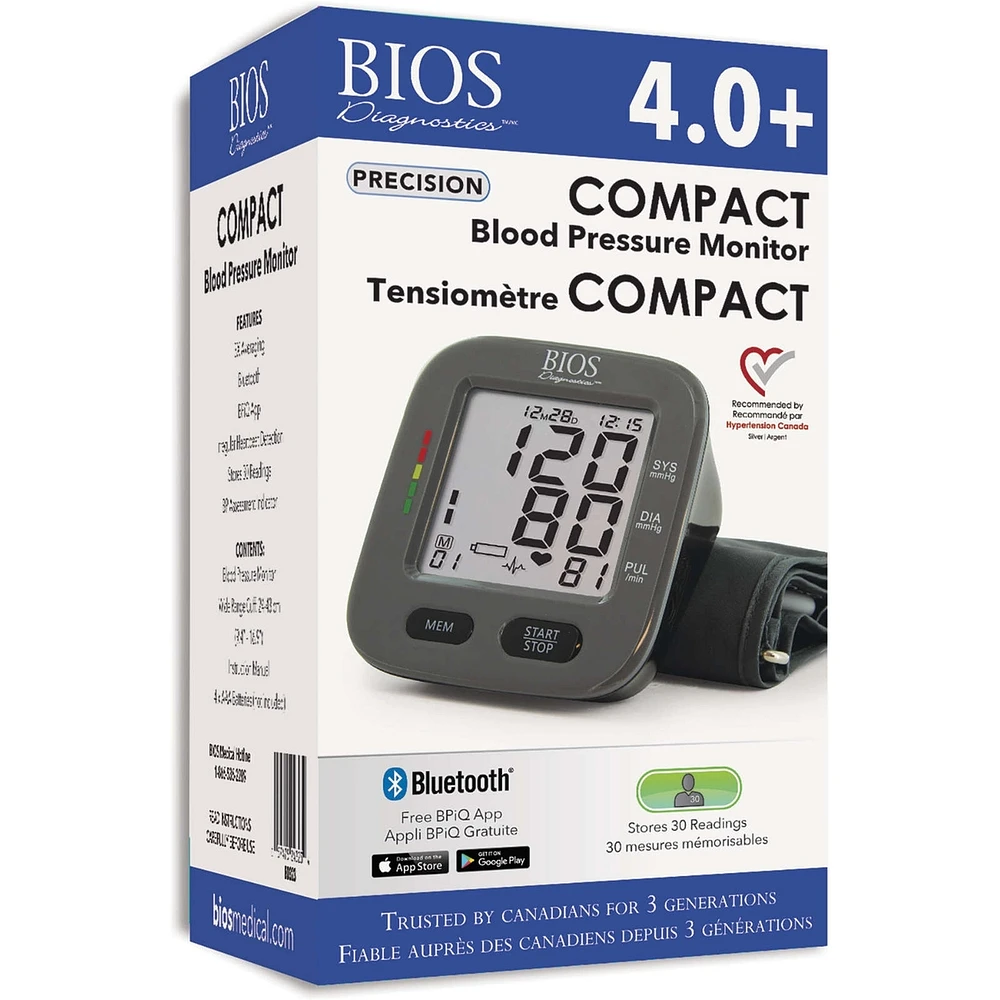 Tensiomètre compact avec Bluetooth