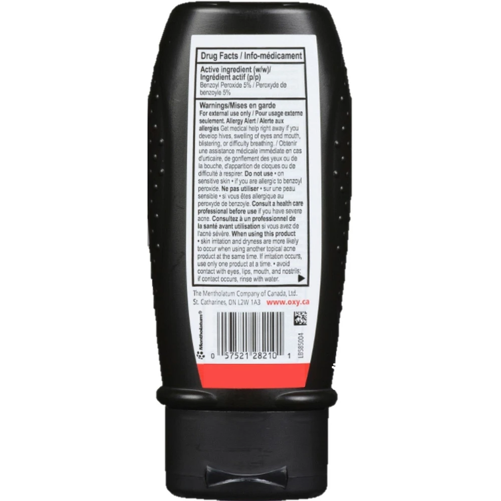Nettoyant d'urgence pour le visage contre l'acné - 5 % de peroxyde de benzoyle - Contrôle l'acné tenace - Aide à traiter et à prévenir les éruptions cutanées - Permet à la peau de guérir - Sans parfum - Testé dermatologiquement