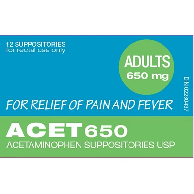 ACET 650mg Suppositories