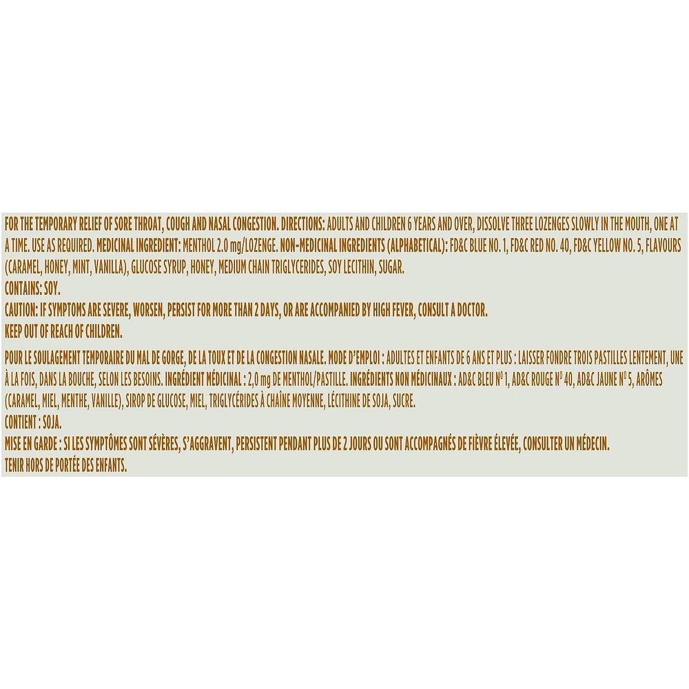 Halls Soothe Menthol Honey Flavour, 30 Cough Drops