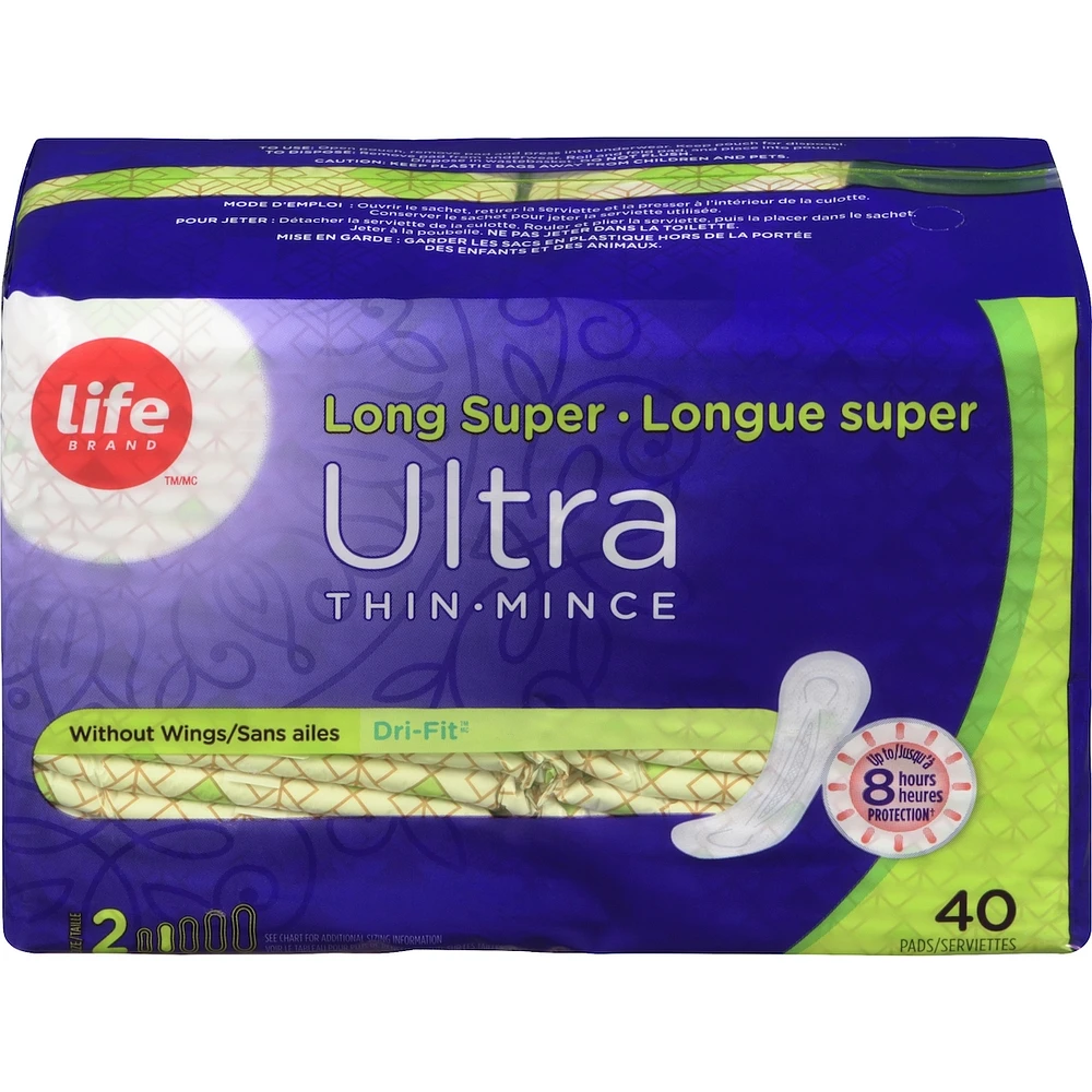 Life Ultra Thin Long Super Without Wings 40