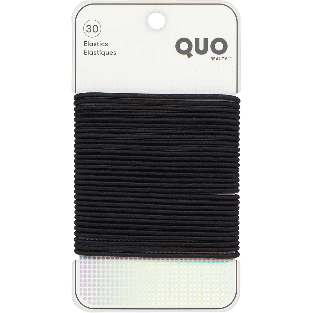 Élastiques minces et larges, 30/paq, Noir