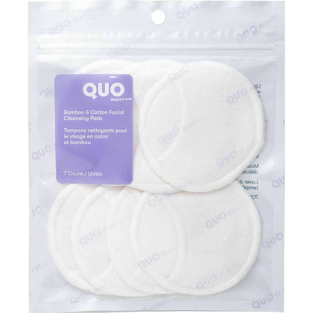 Tampons nettoyants pour
le visage en coton
et bambou