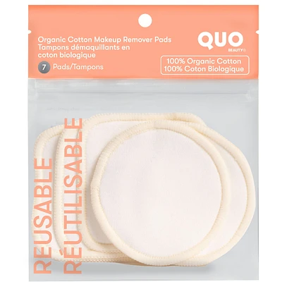 Tampons démaquillants 
en coton biologique