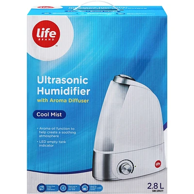 Humidicateur ultrasonique avec diffuseur d'arôme brume fraîche 2.8L
