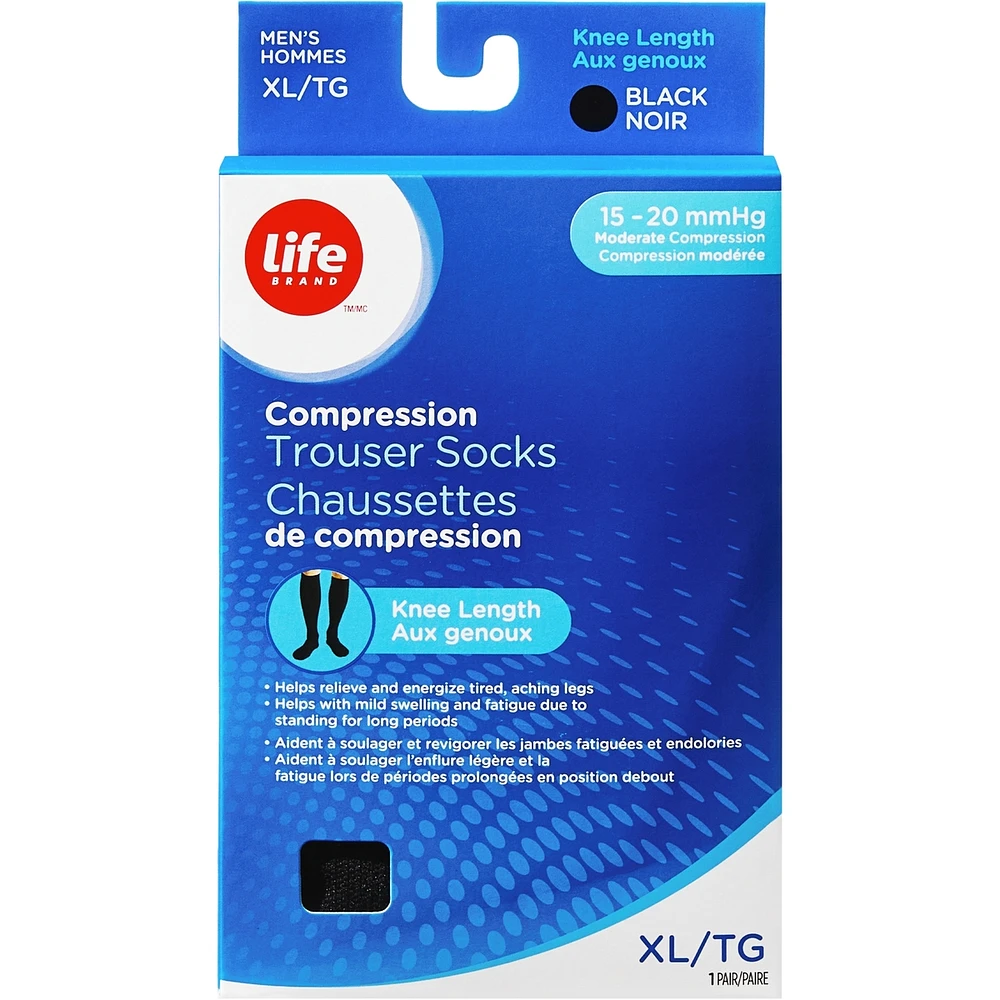 LB Sheer Hosiery Knee High Black X Large 15-20 Compression