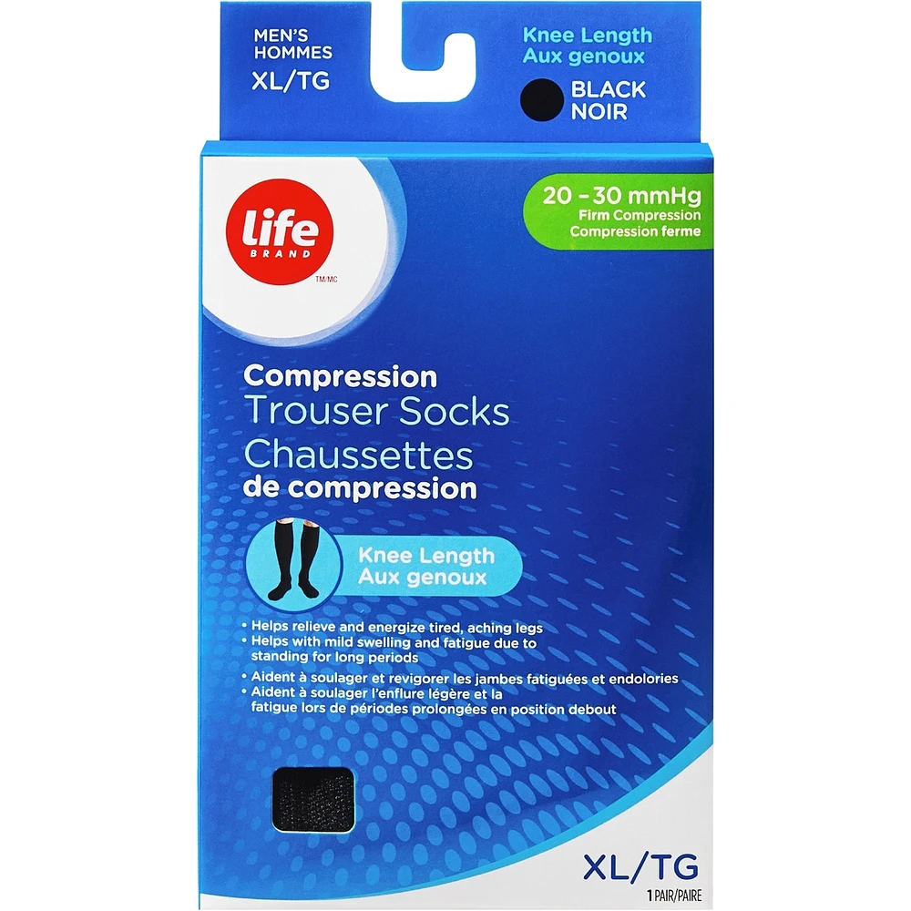 Bas diaphane de compression aux genoux XL 20-30