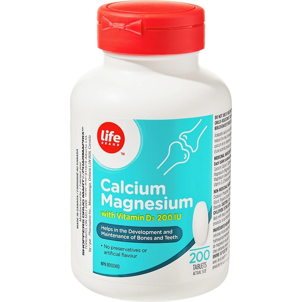 Calcium Magnésium avec vitamine D3 200 UI