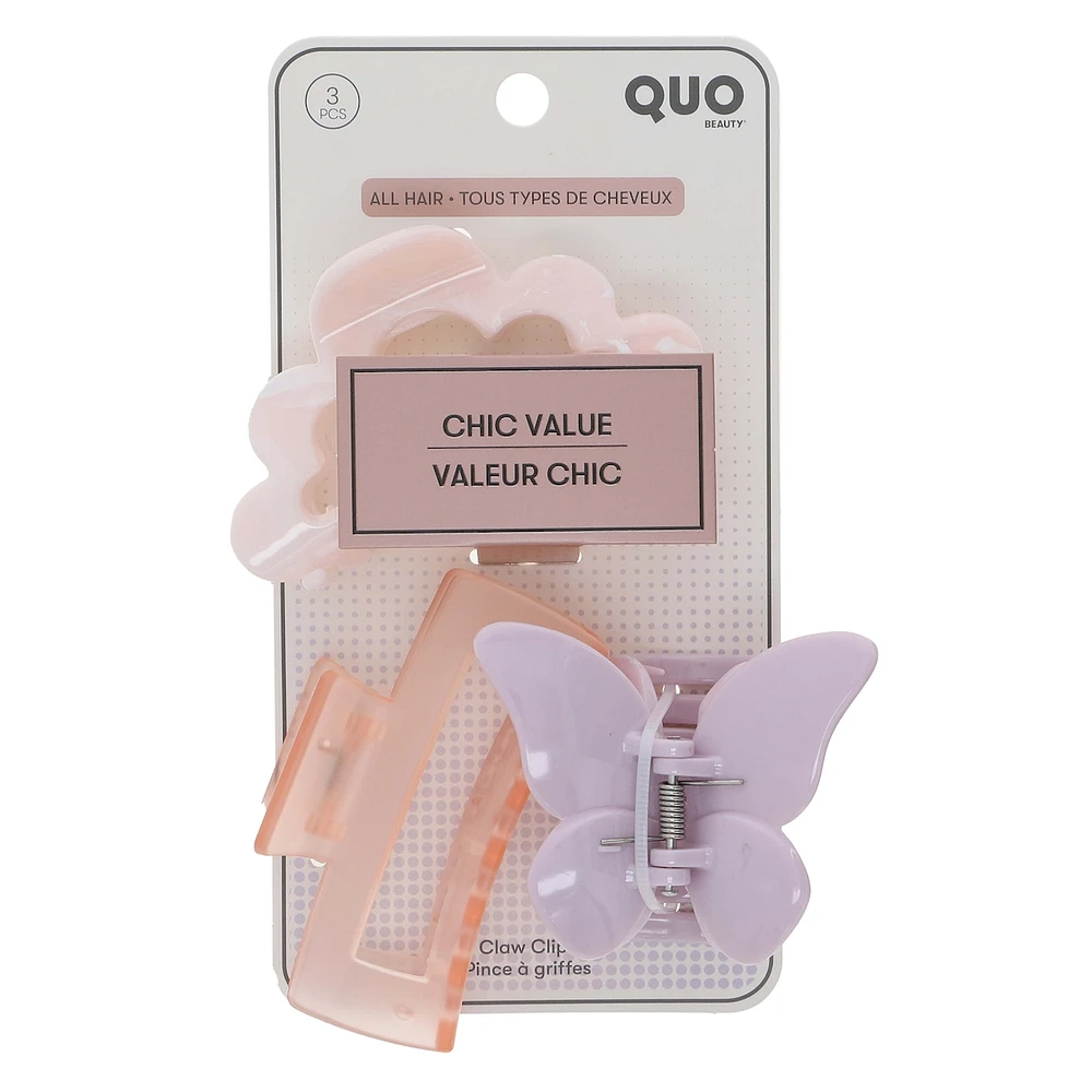 Claw Clip 3pk Cloud Butterfly Assorted
