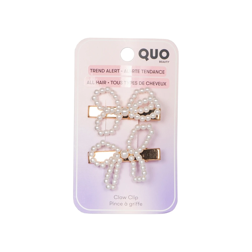 Pqt 2 Pinces De Coiffure Boucle Perle