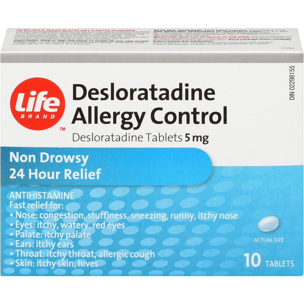 DESOLORATADINE CONTRÔLE DES ALLERGIES
Comprimés de desloratadine 5mg
