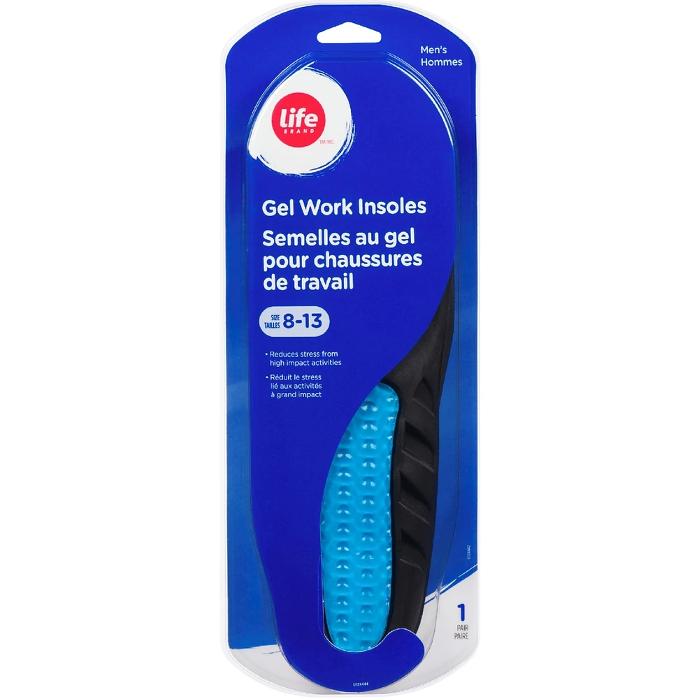 Semelles au gel pour chaussure de travail (pour hommes)