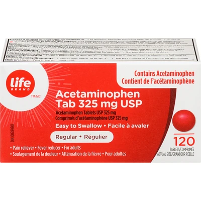 Comprimes d'acetaminophene 325 mg comprimes d'acetaminophene USP Facile a avaler