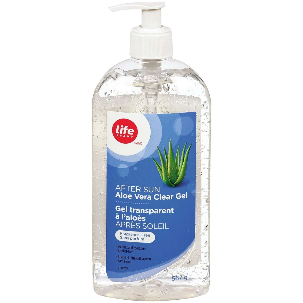 Gel transparent á aloés après soleil