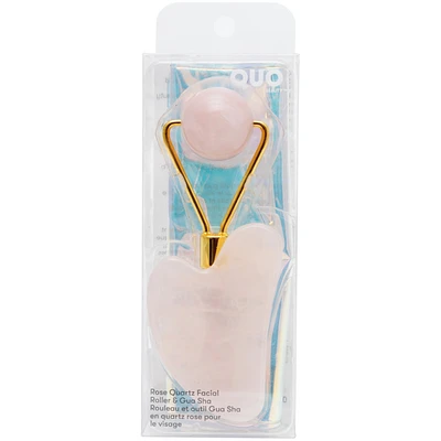 Rouleau et masseur en
quartz rose pour le visage