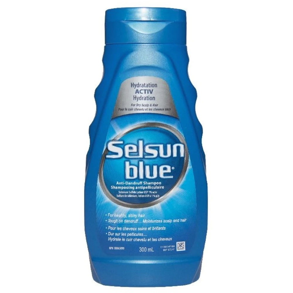 Selsun Blue Shampooing antipelliculaire Hydratation ACTIV, 300 ml, contrôle les pellicules et la desquamation, hydrate le cuir chevelu et soulage les démangeaisons, doux pour un usage quotidien