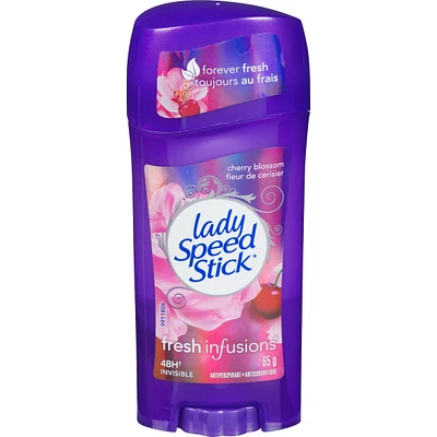 Lady Speed Stick Fresh Infusions Antiperspirant Deodorant Invisible Solid, Cherry Blossom