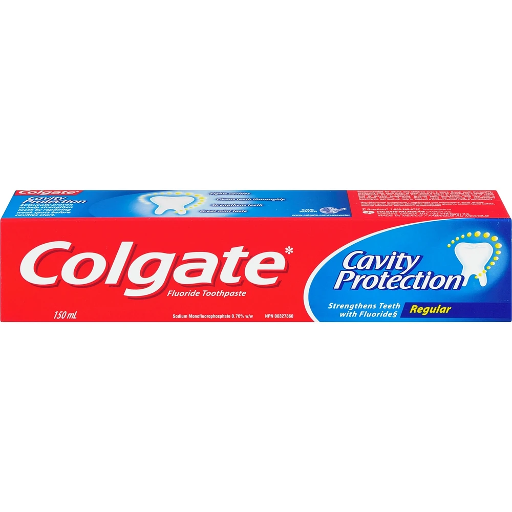 Dentifrice au fluorure Colgate Protection contre la carie Populaire, 150 mL