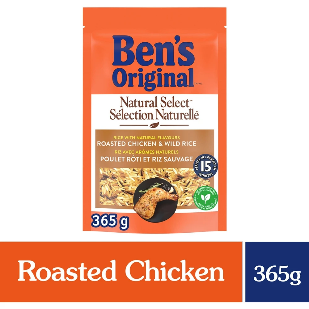 Riz avec arômes naturels poulet rôti et riz sauvage