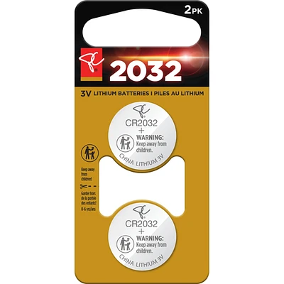 Lithium Watch Batteries 2032 2-Pack