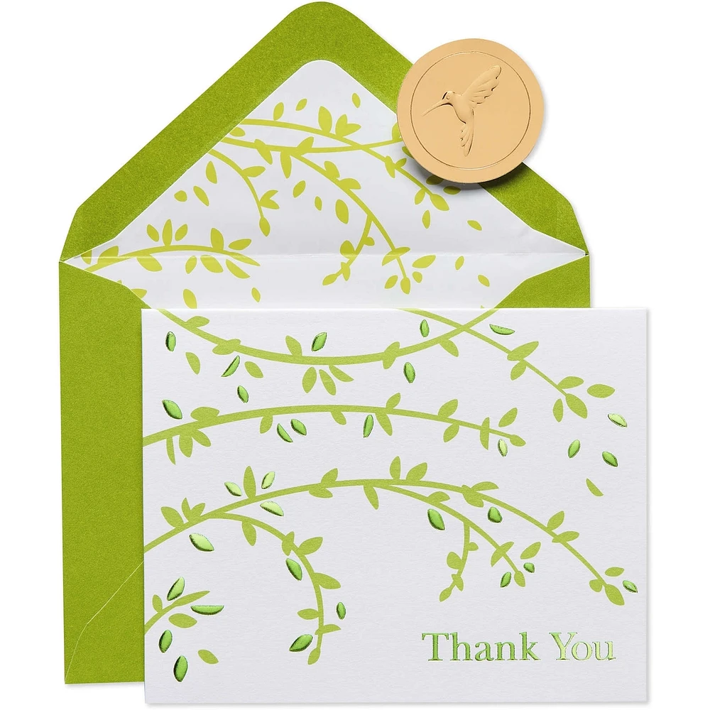 Cartes de remerciement avec enveloppes Papyrus, Branches (20 cartes)