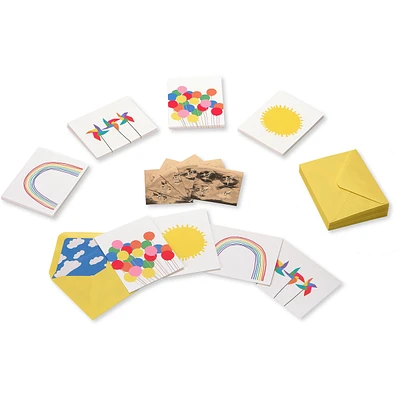 Cartes sans texte Papyrus avec enveloppes, Petite boîte de bonheur (20 pièces)