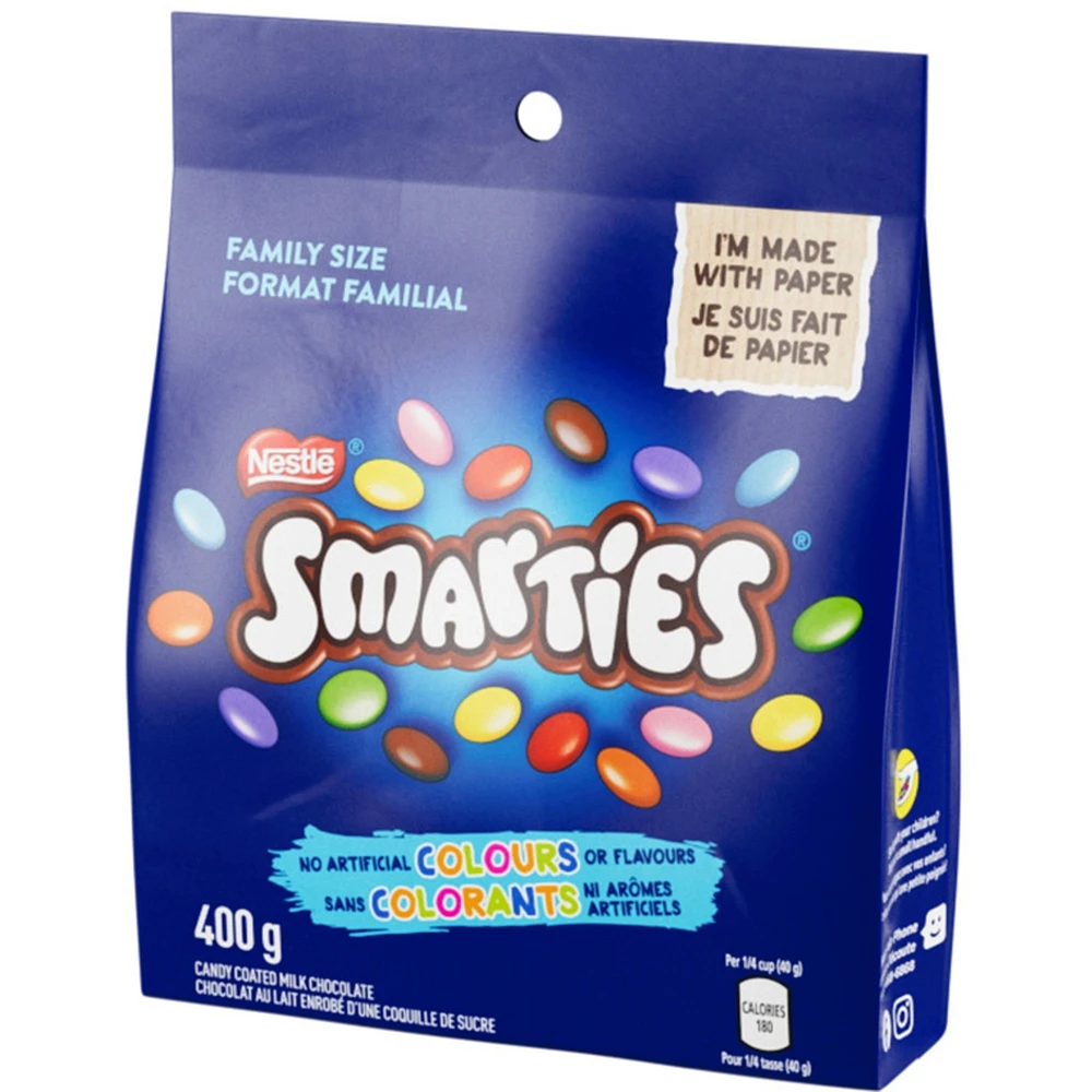 Smarties Candy Coated Milk Chocolate Family Pouch