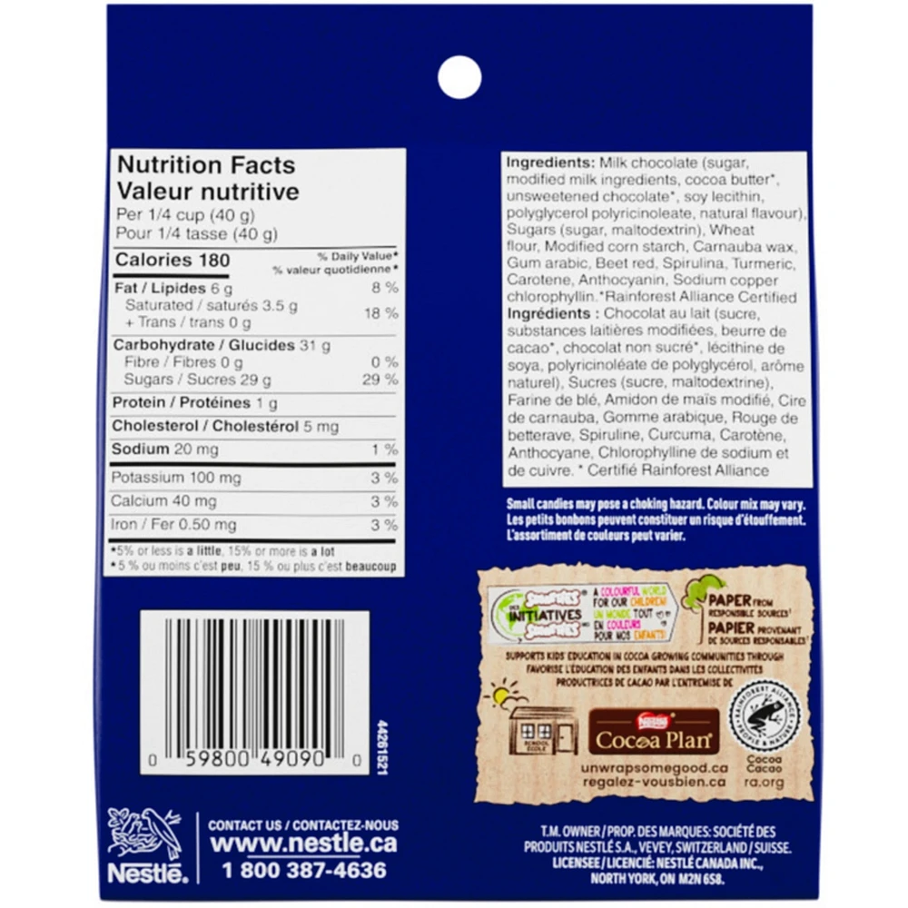 Smarties Candy Coated Milk Chocolate Family Pouch