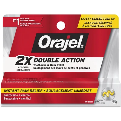Gel Double Action Pour Soulagement Des Maux De Dents Et De Gencives
