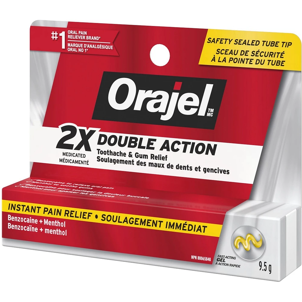 Gel Double Action Pour Soulagement Des Maux De Dents Et De Gencives