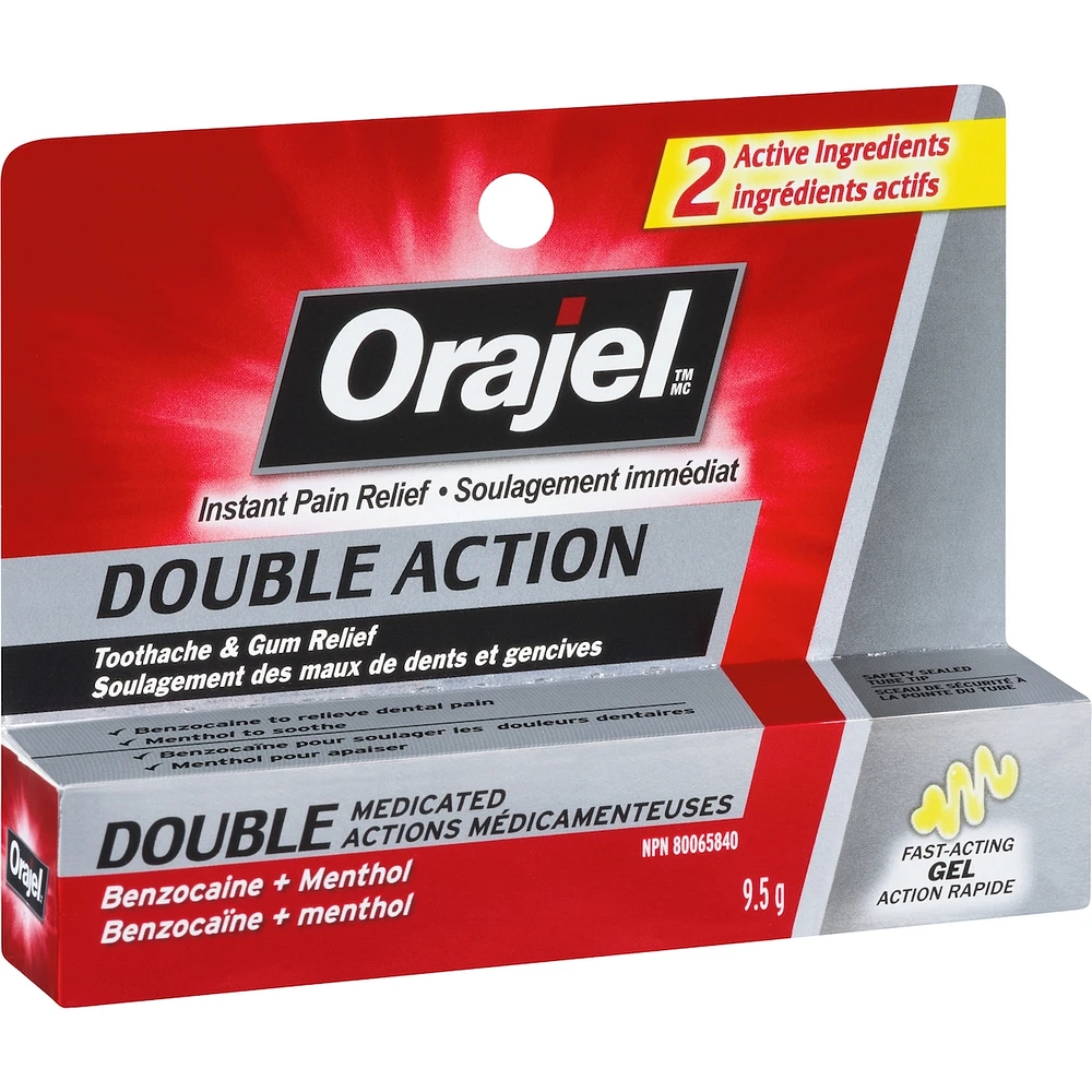 Gel Double Action Pour Soulagement Des Maux De Dents Et De Gencives