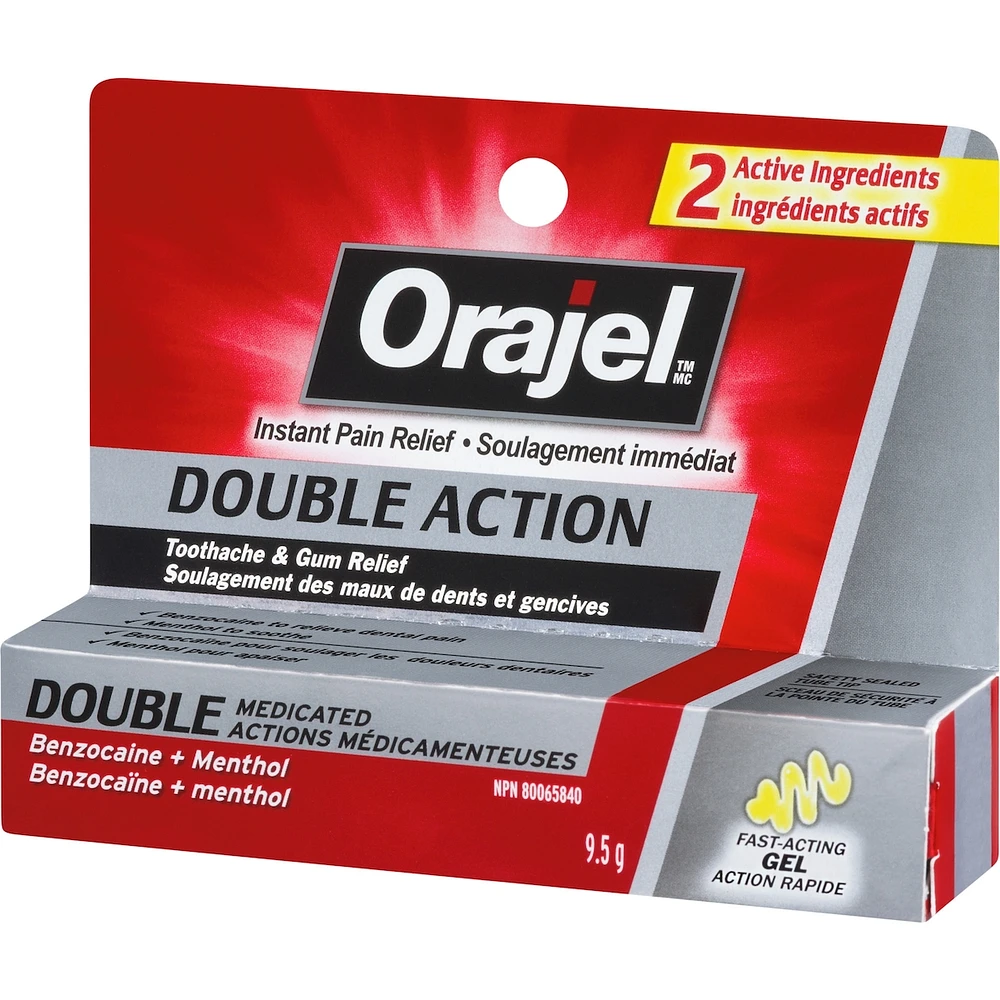 Gel Double Action Pour Soulagement Des Maux De Dents Et De Gencives
