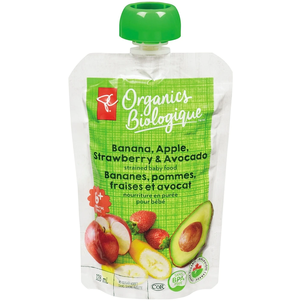 Bananes Pommes Fraise Avocat Nourriture in Puree Pour Bebe