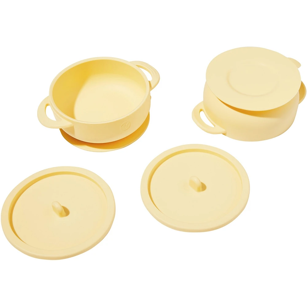 Bol en silicone avec couvercle à ventouse
