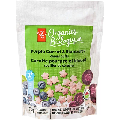 Purple Carrot & Blueberry cereal puffs