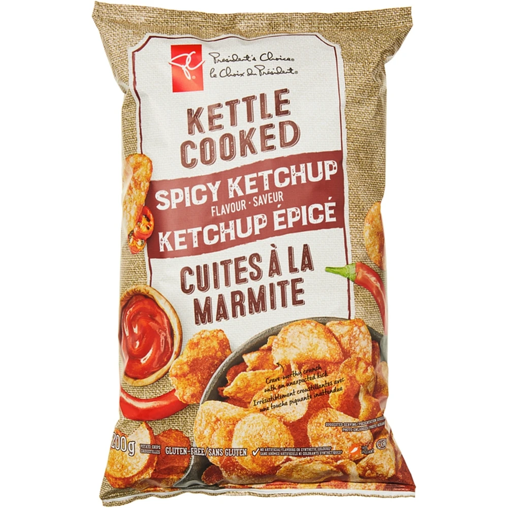 Croustiles à saveur de ketchup épicé, cuites à la marmite