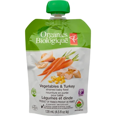 Nourriture en puree pour bebe Légumes & Dinde