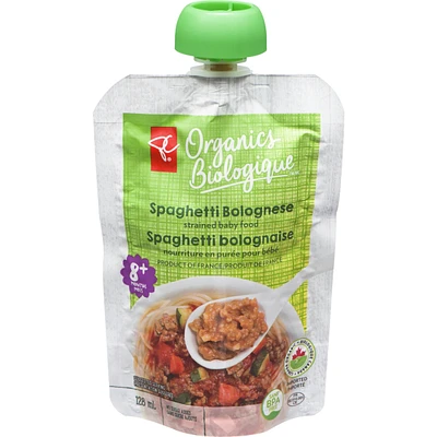 Nourriture en puree pour bebe Spaghetti bolognaise
