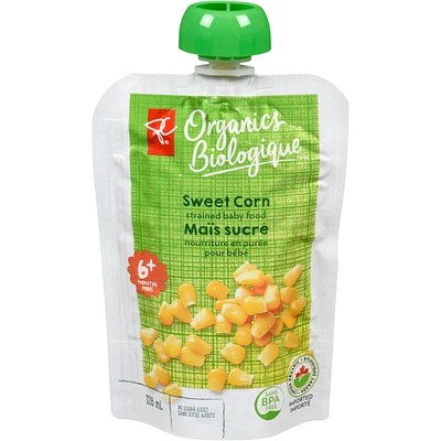 Nourriture en puree pour bebe Mais sucré