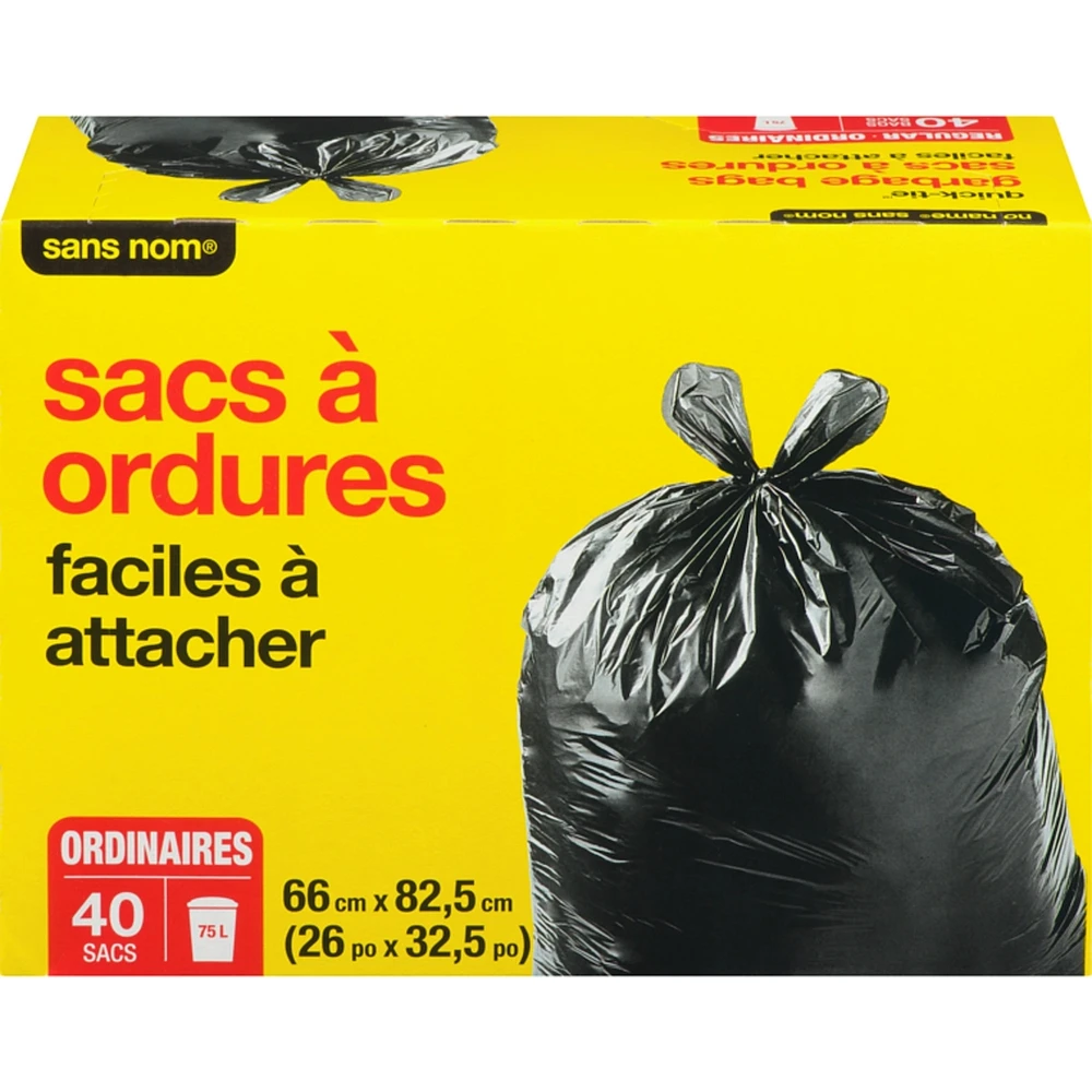 Sacs à ordures, ordinaires