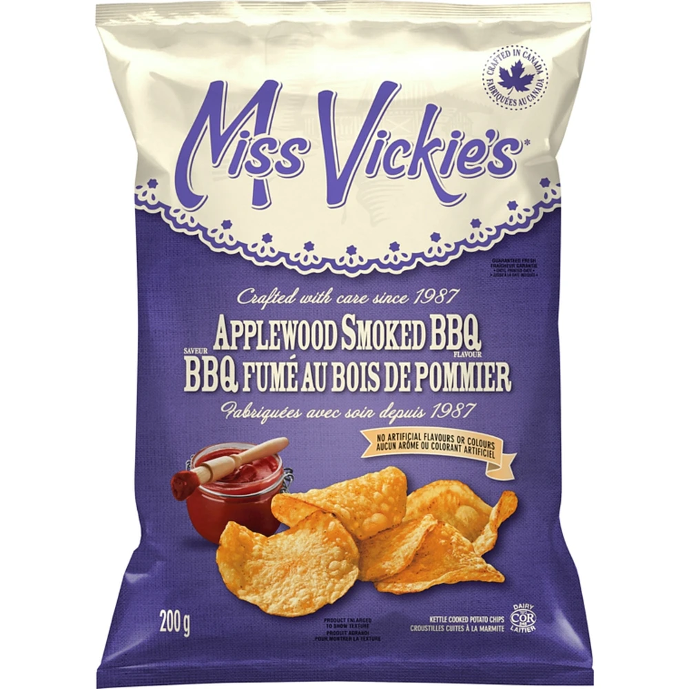 Croustilles cuites à la marmite Saveur BBQ fumé au bois de pommier 200g