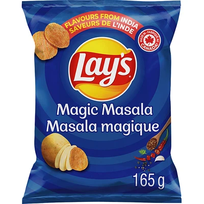 Croustilles assaisonnées ondulées Masala magique