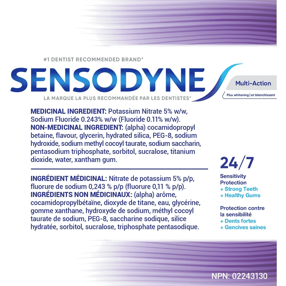 SENSODYNE Whitening plus Tartar Fighting Daily Sensitivity Toothpaste, 18ml