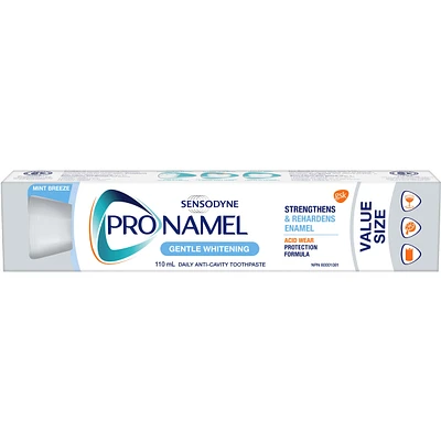 ProNamel Gentle Whitening Enamel Care Toothpaste, Mint Breeze, 110mL Value Size