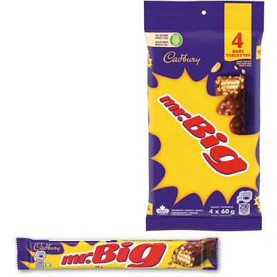 Mr Big Original Chocolatey Candy Bar, Pack of 4