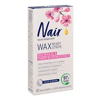 Wax Ready-Strips for Face and Bikini with 100% Naturally Sourced Rice Bran Oil