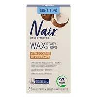 Wax Ready-Strips for Bikini and Underarm with Coconut Milk Oil Extract