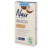 Wax Ready-Strips for Bikini and Underarm with Coconut Milk Oil Extract