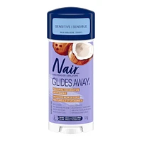 Glides Away Sensitive Formula Hair Remover for Bikini, Arms and Underarms with 100% Natural Coconut Oil plus Vitamin E