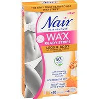 Wax Ready-Strips for Legs and Body with Honey and Milk Extracts